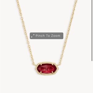 Elegant Gold and Red Pendant Necklace